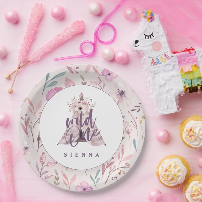 Prato De Papel Convite de festa de aniversário de uma árvore selv (Festa)