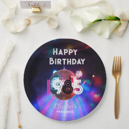 Prato De Papel convite de festas de aniversário de 40 anos de esf