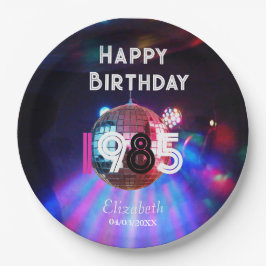 Prato De Papel convite de festas de aniversário de 40 anos de esf