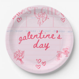 Prato De Papel Convite Galentine’s Day Feminino para Amigas