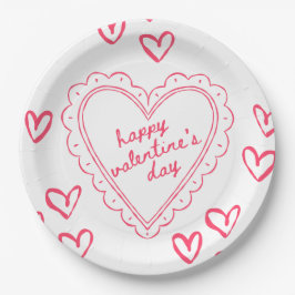 Prato De Papel Convite Galentine’s Day Feminino para Amigas