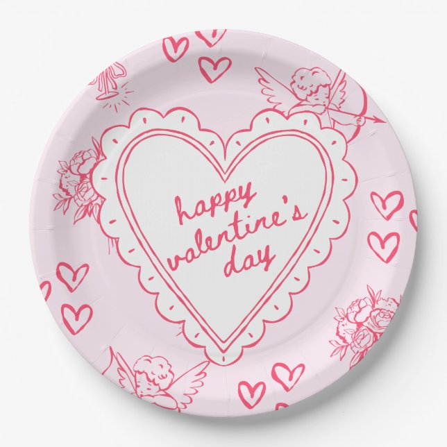 Prato De Papel Convite Galentine’s Day para Amigas (Frente)