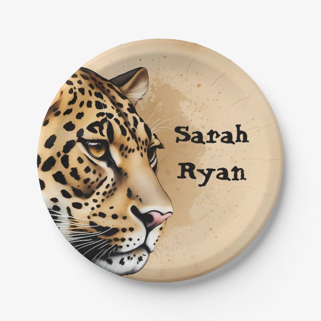 Prato De Papel Convite para Casamento Selvagem Inspirado pela Nat (Frente)