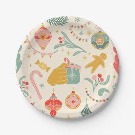 Prato De Papel Convite para festas de Natal