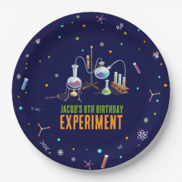 Prato De Papel Convites de aniversário de ciência
