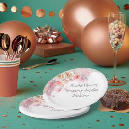 Prato De Papel Convites de chá de panela de noiva com aguarela br