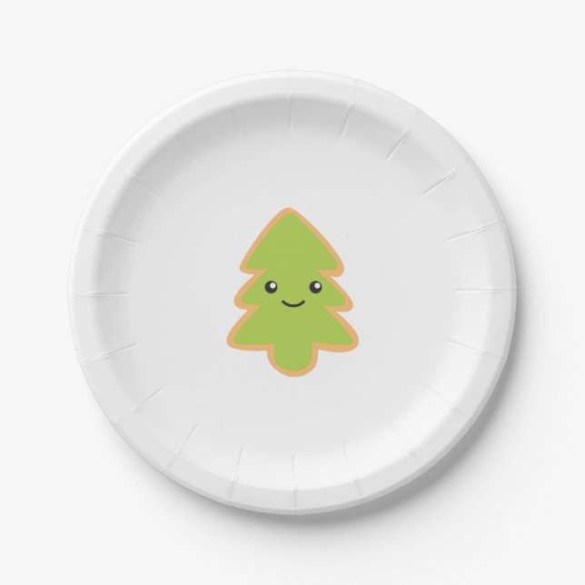 Prato De Papel Cookie da árvore de Natal (Frente)