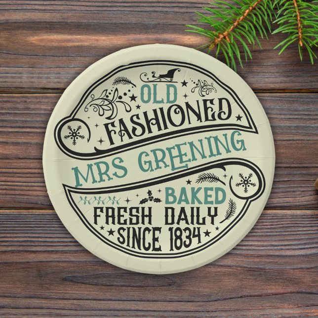 Prato De Papel Cookie de Papais noeis de Natal antigos (Criador carregado)