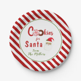 Prato De Papel Cookies Bonitos para Papais noeis de aquarela