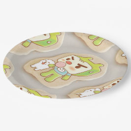 Prato De Papel Cookies com Ícones XiaoTieJun