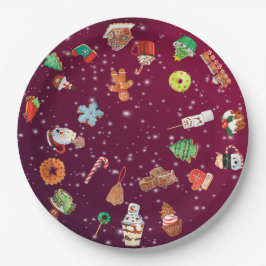 Prato De Papel Cookies, Cupcakes e cacau