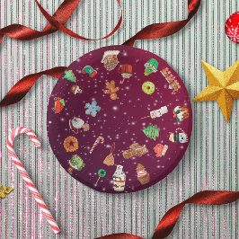 Prato De Papel Cookies, Cupcakes e cacau