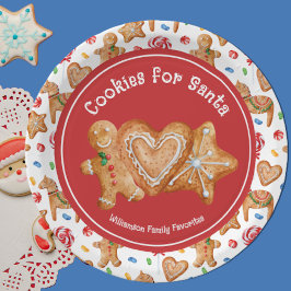 Prato De Papel Cookies de Natal para Papais noeis