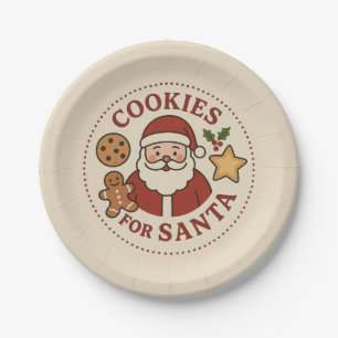 Prato De Papel Cookies de Natal para Papais noeis de papel