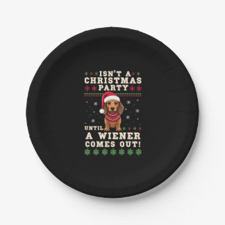 Prato De Papel Cool Funny Wiener Dog Christmas Dachshund Holiday 