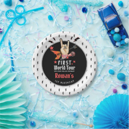 Prato De Papel Cool Punk Rockstar First Birthday