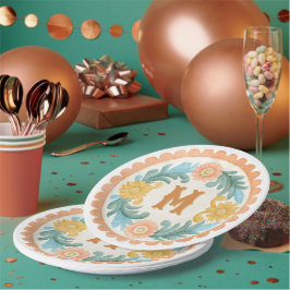 Prato De Papel Coquette Talavera Mexicana Monograma
