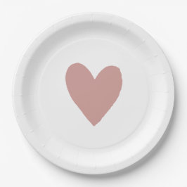 Prato De Papel Cor de rosa poeirento/ Chá de fraldas Rosa