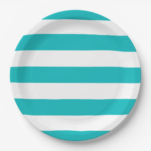 Prato De Papel Cor editável e grandes faixas brancas