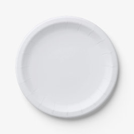 Prato De Papel Cor Sólida Branco Fantasma