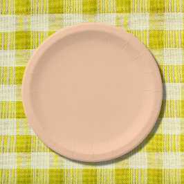 Prato De Papel Cor Sólida de Pêssego Profundo