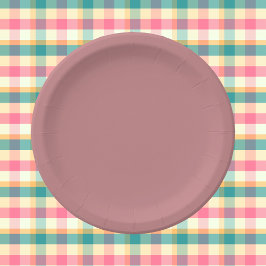 Prato De Papel Cor Sólida do Rosa Dusty