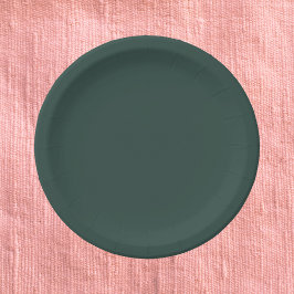 Prato De Papel Cor Sólida Verde Caçadora
