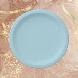 Prato De Papel Cor Sólido Azul Claro