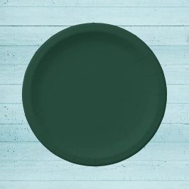 Prato De Papel Cor Sólido Verde Escuro