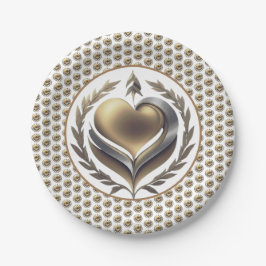 Prato De Papel Coração da Liberdade