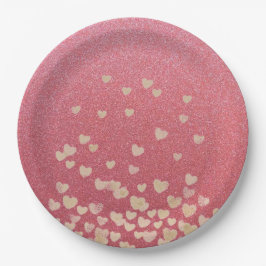 Prato De Papel Corações