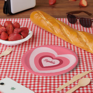 PRATO DE PAPEL CORAÇÕES