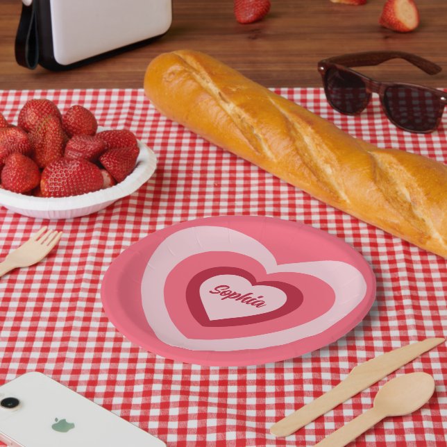 PRATO DE PAPEL CORAÇÕES (Piquenique)