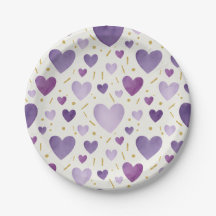 Corações em Aquarela & Purpurina Dourada Caprichos