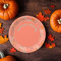 Coral laranja floral aquarela