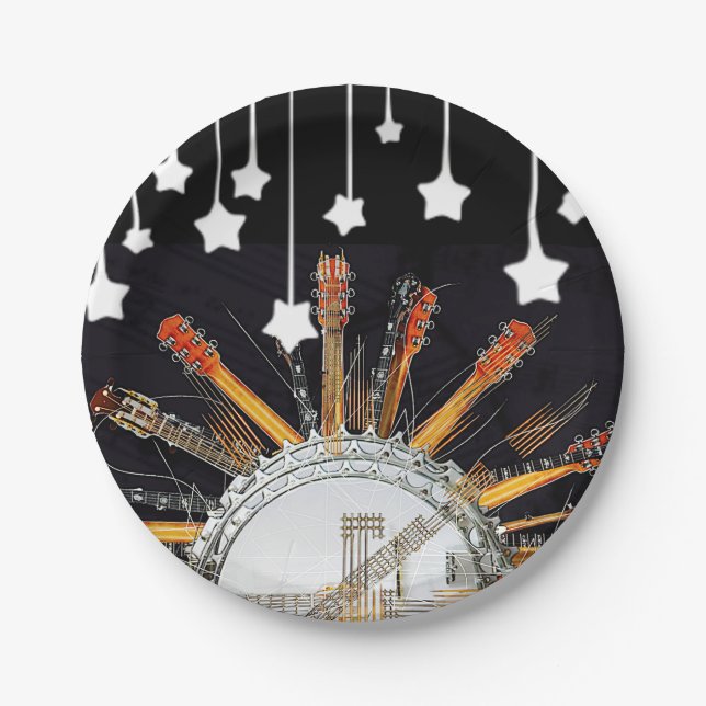 PRATO DE PAPEL CORDAS DE GUITAR NO SOL (Frente)