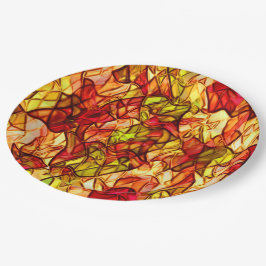 Prato De Papel Cordões cruzados escondidos sob um tecido vermelho