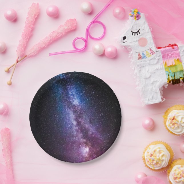 Prato De Papel Cores brilhantes Via Látea (Festa)