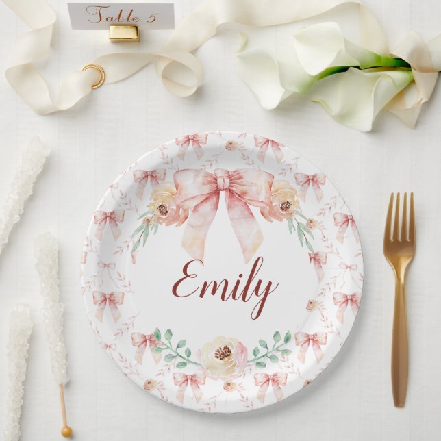 Prato De Papel Cores d'água do arco (Casamento)