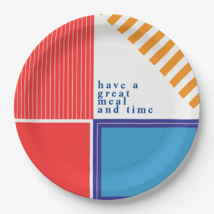 Prato De Papel Cores escuras, placa design gráfica fina