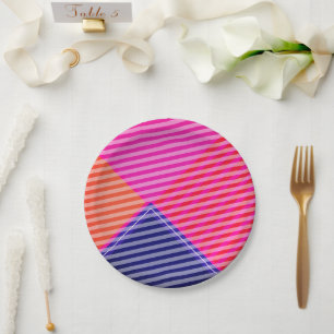 Prato De Papel Cores ousadas, belo design gráfico