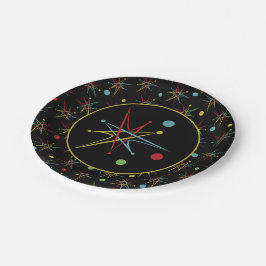 Prato De Papel Cores Personalizadas do Ponto Retroativo Atômico d