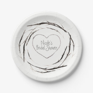 Prato De Papel Coroa de Galhos Gravetos Ramos Rústicos Festa Pers