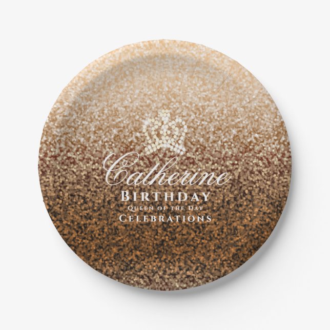 Prato De Papel Coroa Dourada (Frente)