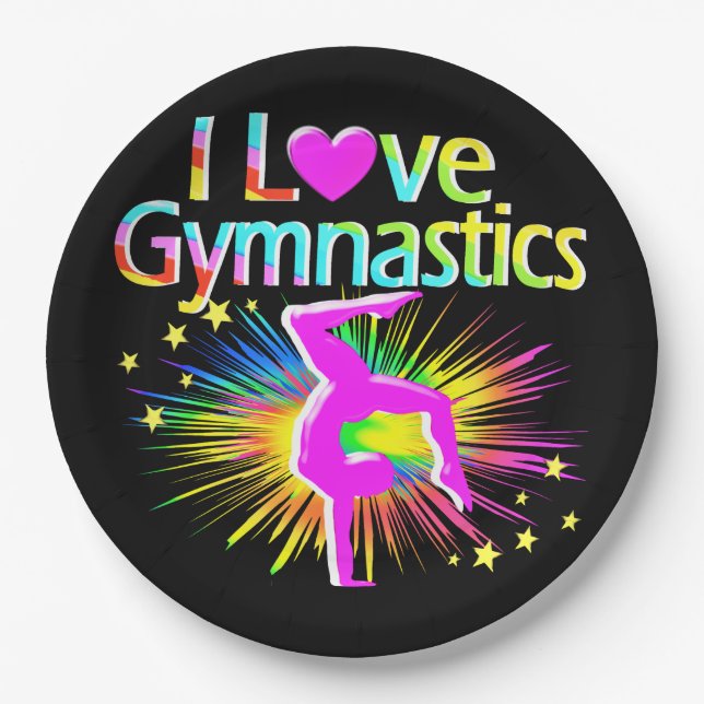 PRATO DE PAPEL COROSO EU AMO PLACAS DE PAPEL GINÁSTICO (Frente)