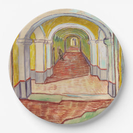 Prato De Papel Corredor no Asilo (por Vincent van Gogh)