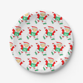 Prato De Papel Corrida de Natal
