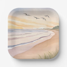 Costa do Oceano | Pintura em Aquarela Clara e Arej