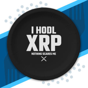 Prato De Papel Cotação Funny XRP XRP Crypto Cryptocurrency Hodl X