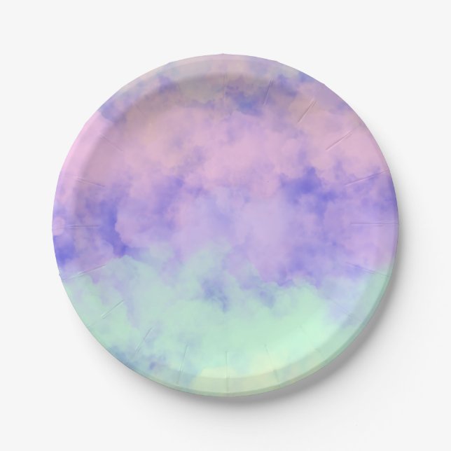 Prato De Papel Cotten Candy Clouds (Frente)